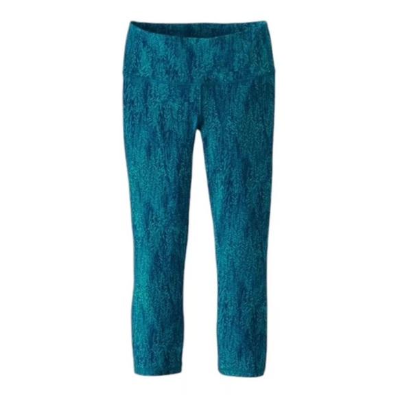 Patagonia cammon thread partnership capri leggings size M turquoise - Picture 1 of 11